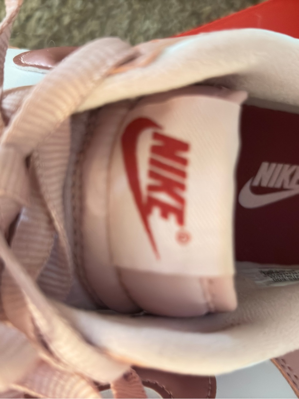 Nike Women's Pink Glaze and White Low-Top Sneakers 6.5 y = 8 women’s - Picture 3 of 10